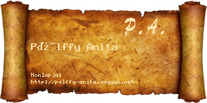 Pálffy Anita névjegykártya